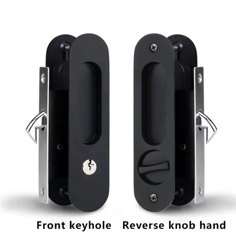 Zinc Furniture Hardware - Serrure de porte coulissante, serrure de