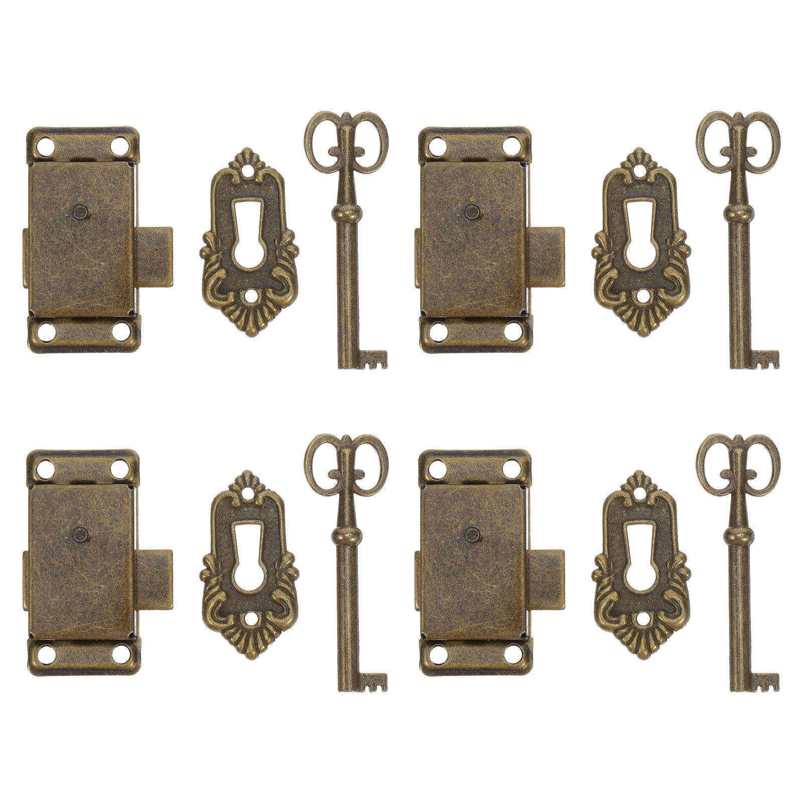 Vintage Furniture Hardware Replacement - 4 ensembles de serrures de style