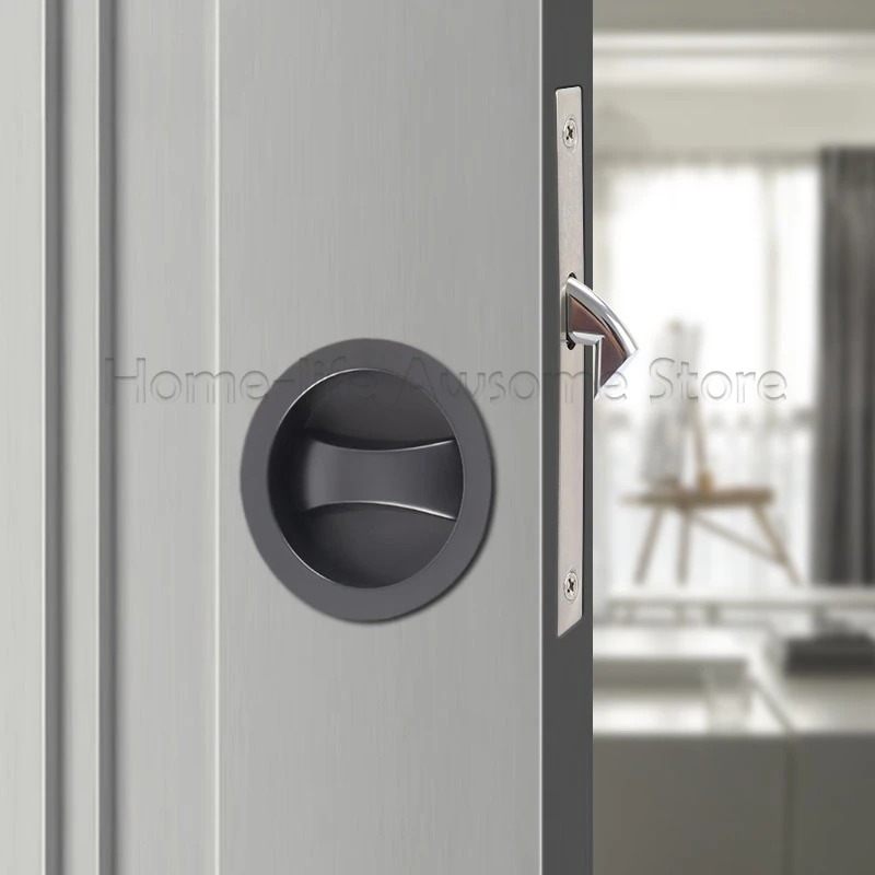 Zinc Furniture Hardware - Serrure de porte coulissante moderne Invisible