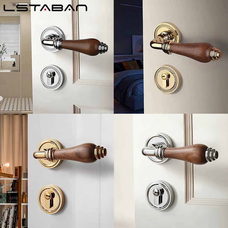 Furniture Hardware Wood - Serrure de porte avec poignée en