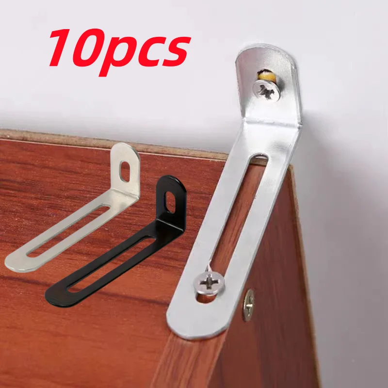 Furniture Hardware Black - Supports d'angle réglables en forme de