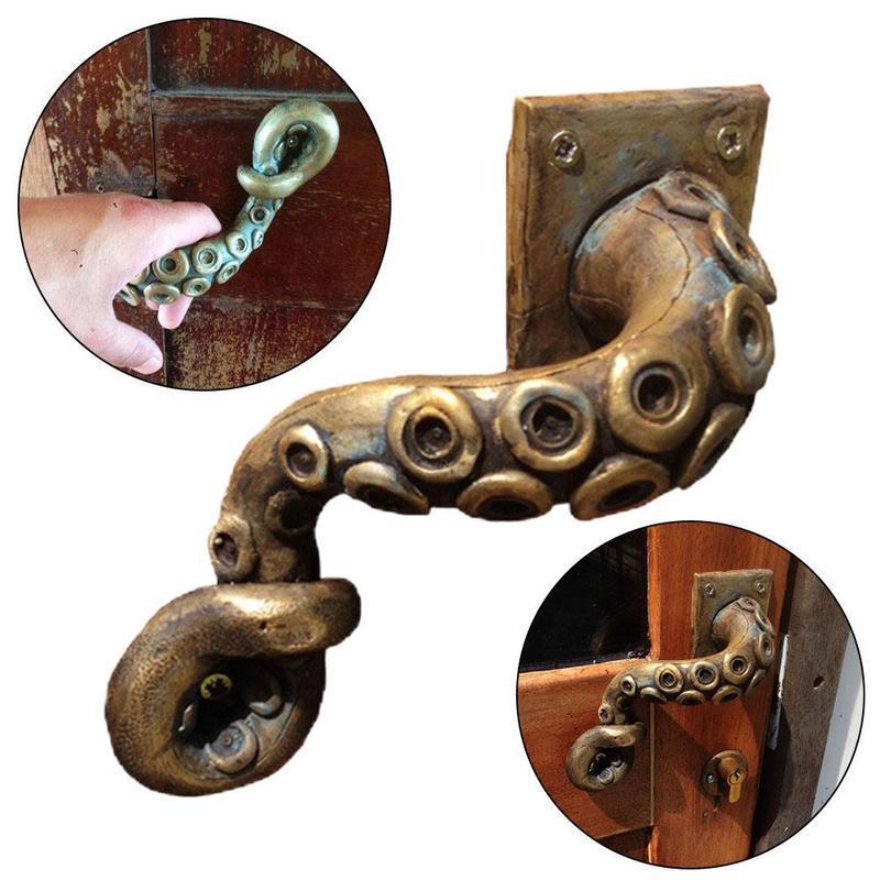 Furniture Hardware Wood - Bouton de porte pieuvre vintage, style