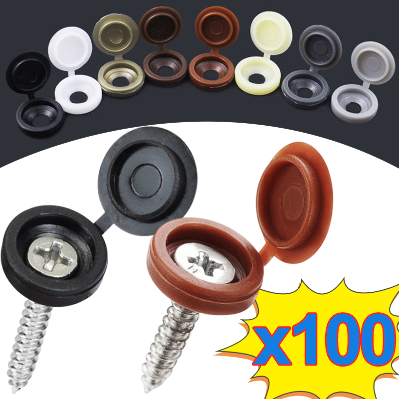 Furniture Hardware Black - 10/500 pièces Capuchons décoratifs pliables en