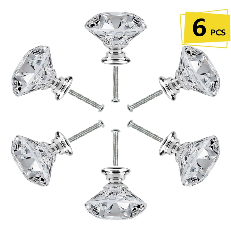 Furniture Hardware Wood - Lot de 6 boutons de meuble