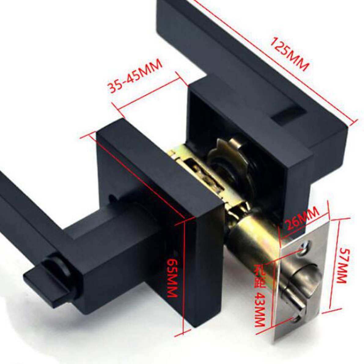 Poignée de porte noire, serrur - Zinc Furniture Hardware avis et prix