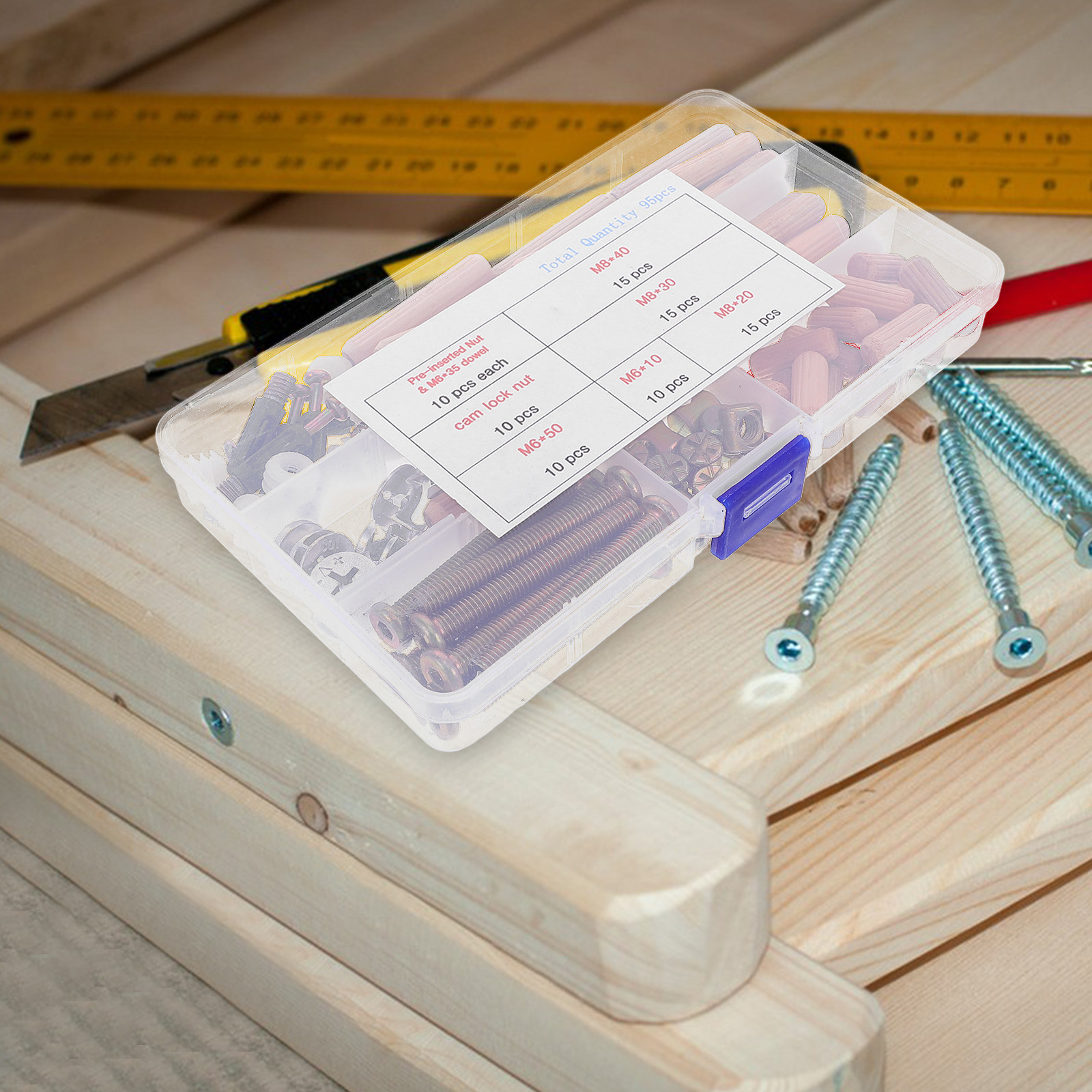 Kit de 95 pièces de connecteur - Furniture Hardware Wood avis et prix